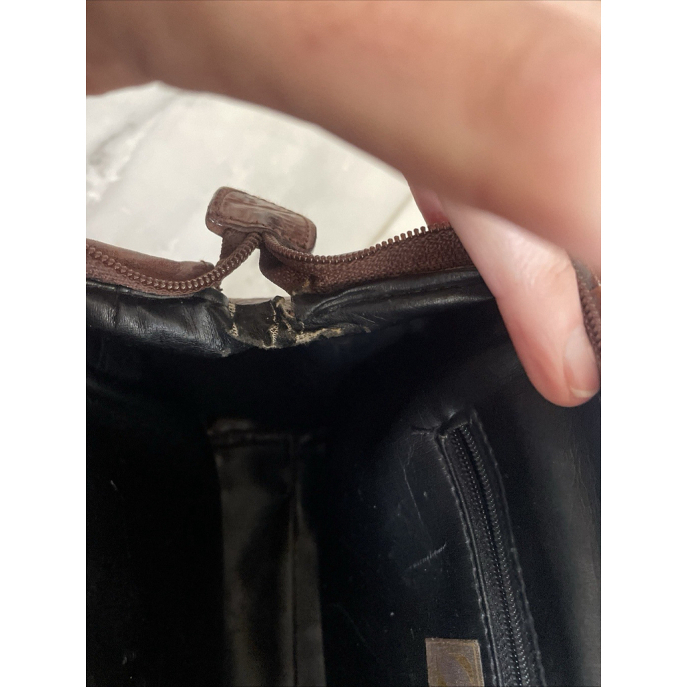 Tano, Brown Crocodile Leather Handbag - Picture 6 of 8
